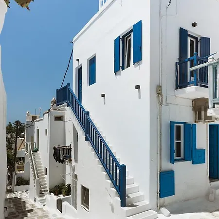 White And Grey Chora Apartment Mykonos Town